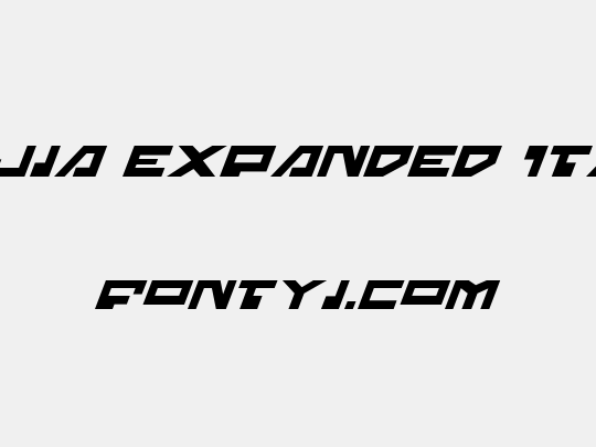Trajia Expanded Italic