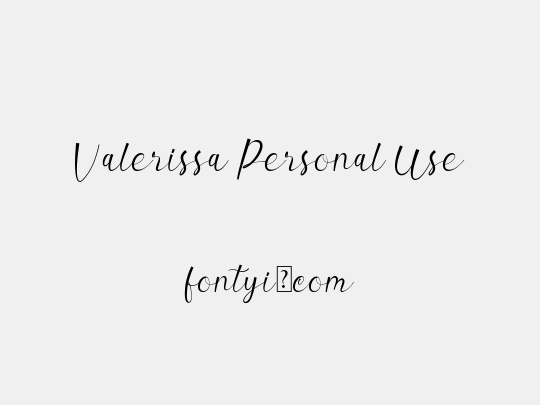 Valerissa Personal Use