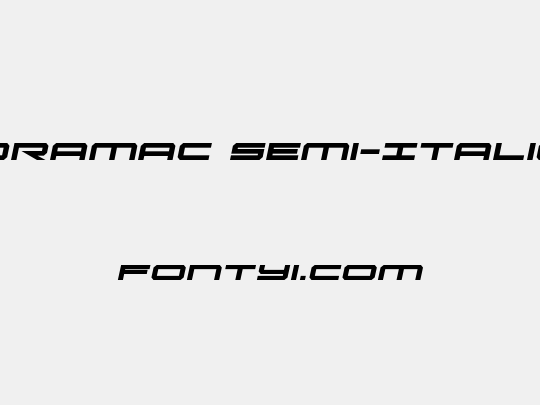 Oramac Semi-Italic
