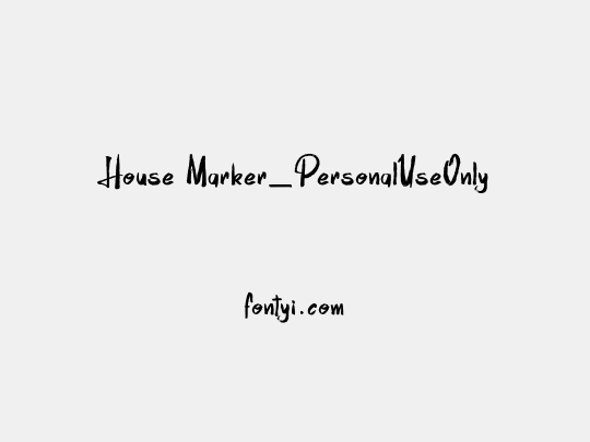 House Marker_PersonalUseOnly