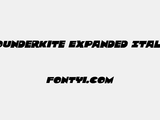 Zounderkite Expanded Italic