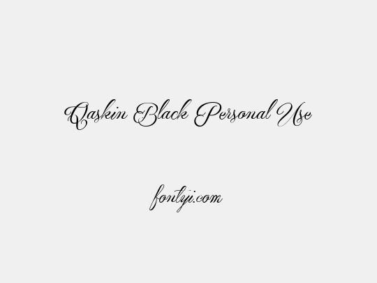 Qaskin Black Personal Use