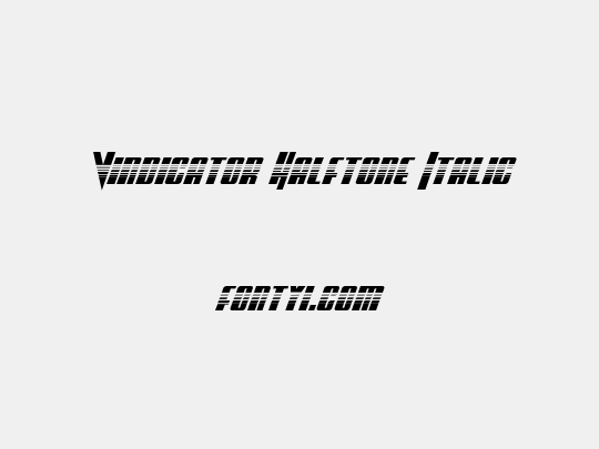 Vindicator Halftone Italic