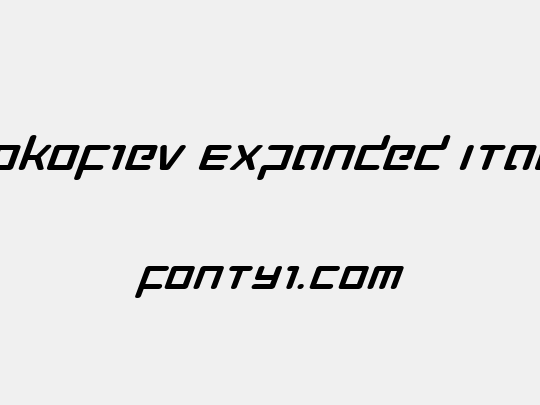 Prokofiev Expanded Italic