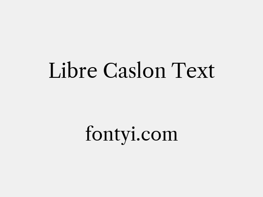 Libre Caslon Text