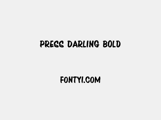 Press Darling Bold