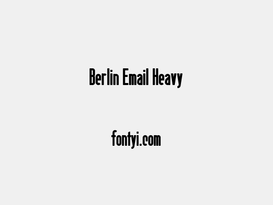 Berlin Email Heavy