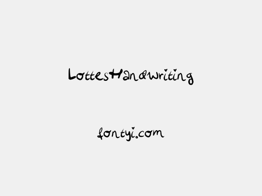 LottesHandwriting