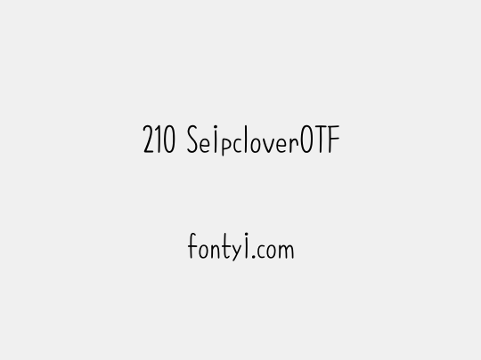 210 SeipcloverOTF