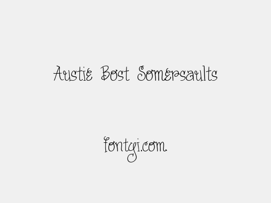 Austie Bost Somersaults