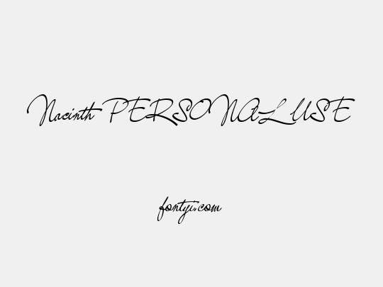 Nacinth PERSONAL USE