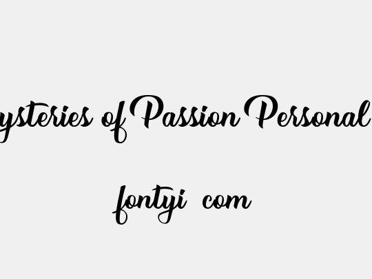 Mysteries of Passion Personal U