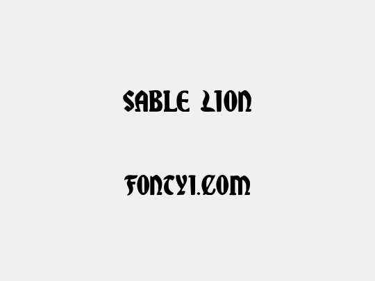 Sable Lion
