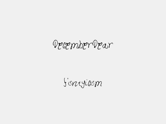 DecemberDear