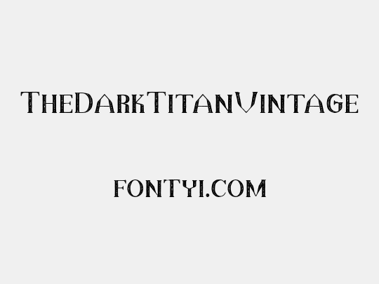 TheDarkTitanVintage