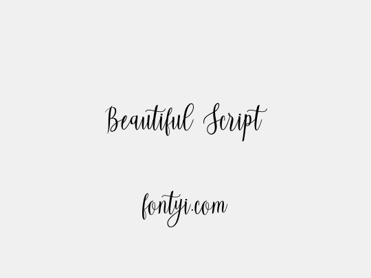 Beautiful Script
