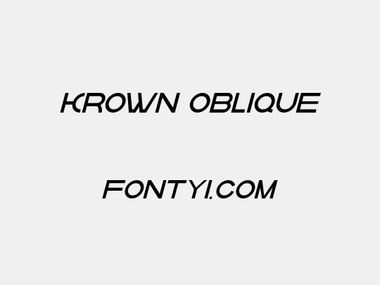 krown oblique