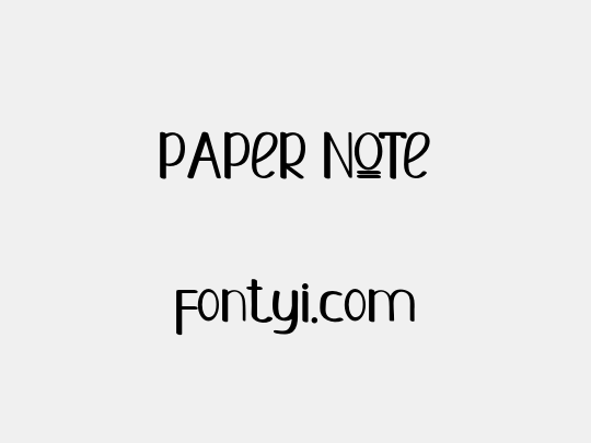 PAPER NOTE