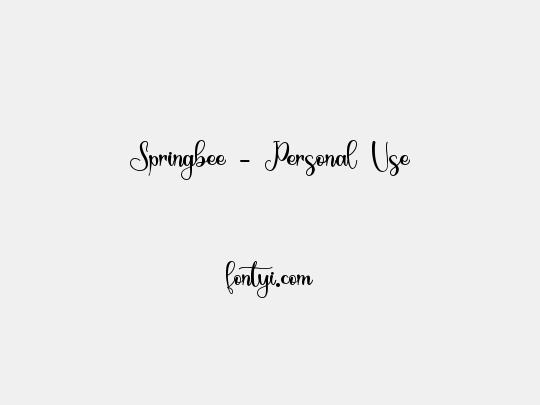 Springbee - Personal Use