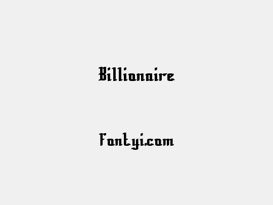 Billionaire