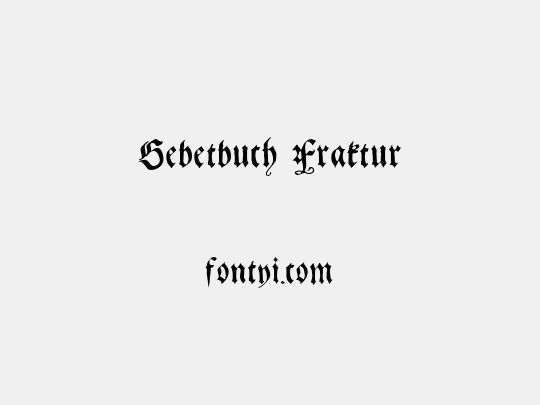 Gebetbuch Fraktur