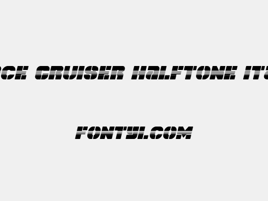 Space Cruiser Halftone Italic