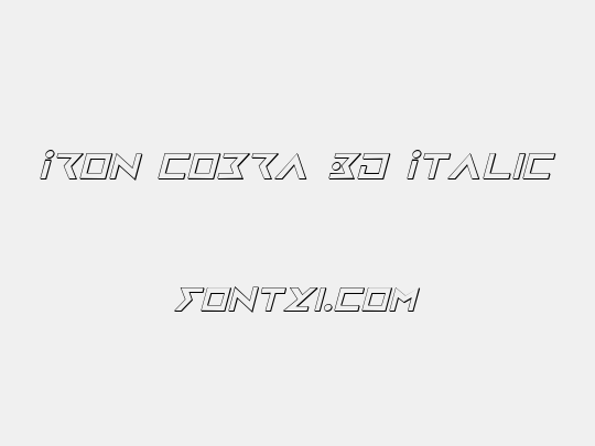 Iron Cobra 3D Italic
