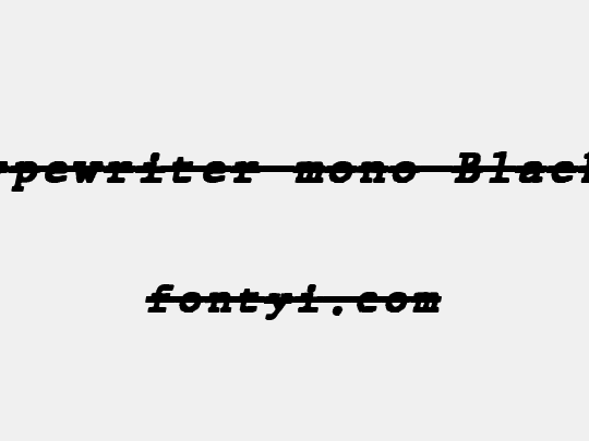 JMH Typewriter mono Black Over