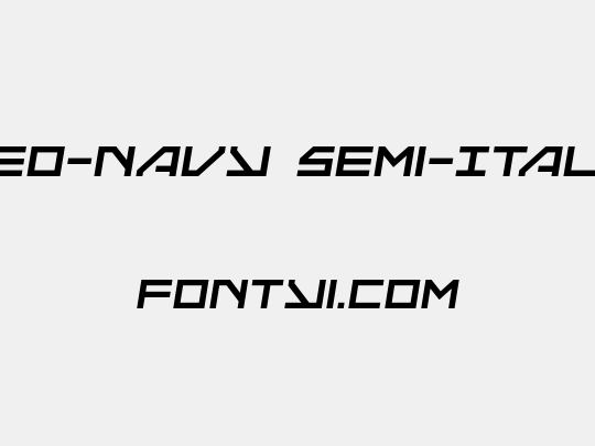Neo-Navy Semi-Italic