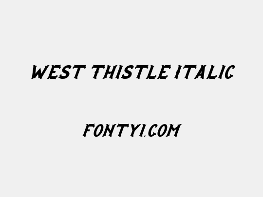 West Thistle Italic