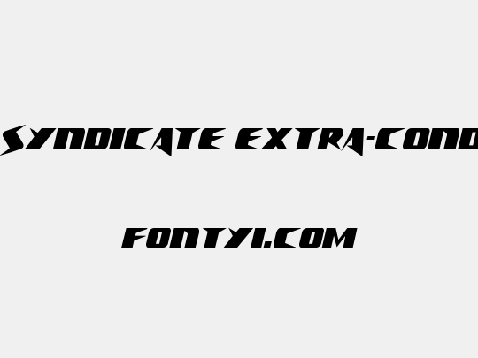 Crime Syndicate Extra-condensed