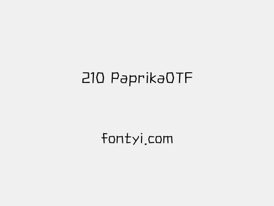 210 PaprikaOTF