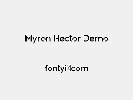 Myron Hector Demo