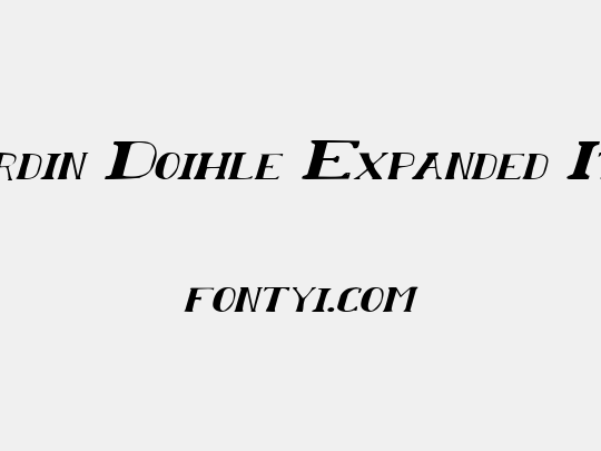 Chardin Doihle Expanded Italic