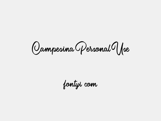 Campesina Personal Use