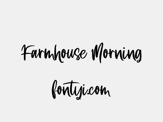 Farmhouse Morning