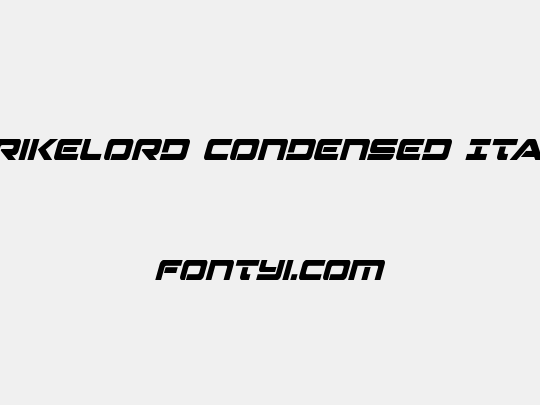 Strikelord Condensed Italic