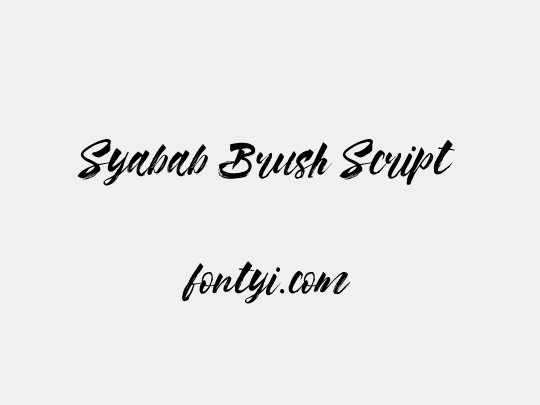 Syabab Brush Script