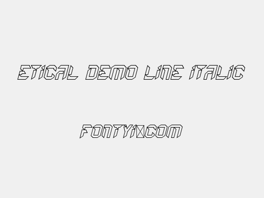 Etical Demo Line Italic
