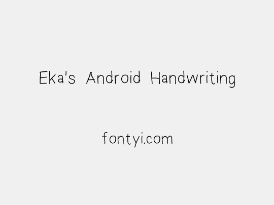 Eka's Android Handwriting