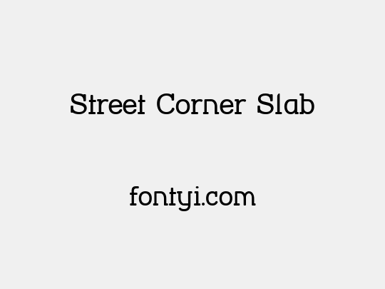 Street Corner Slab