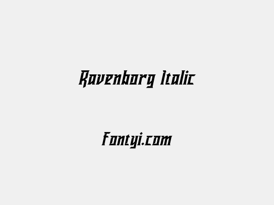Ravenborg Italic