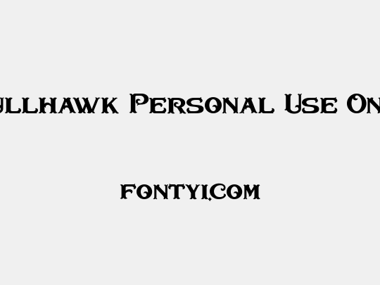 Bullhawk Personal Use Only