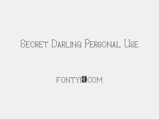 Secret Darling Personal Use