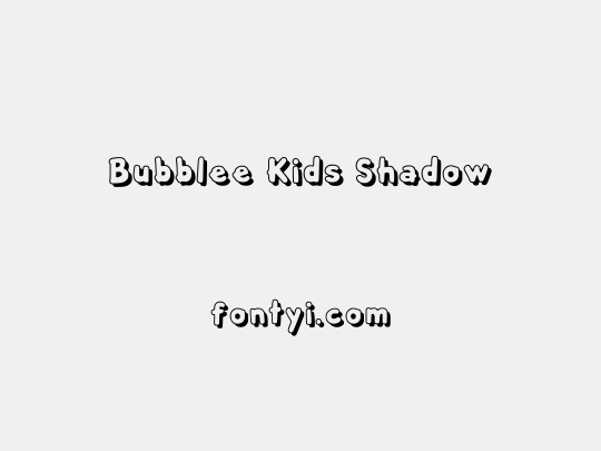 Bubblee Kids Shadow