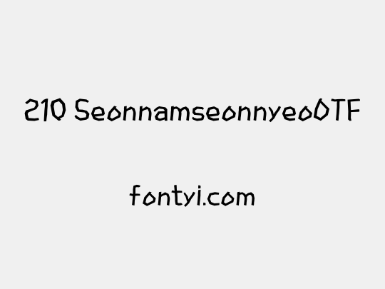 210 SeonnamseonnyeoOTF