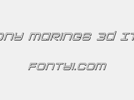 Colony Marines 3D Italic