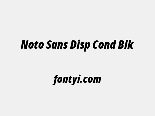 Noto Sans Disp Cond Blk