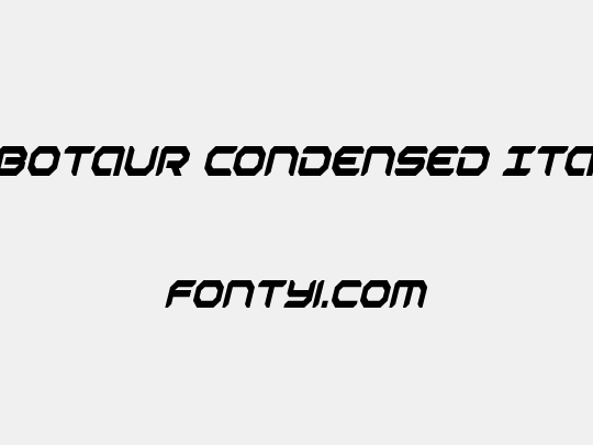 Robotaur Condensed Italic