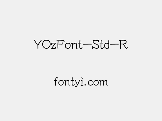 YOzFont-Std-R